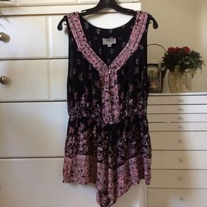 Urban outfitters ecote floral bohemian romper